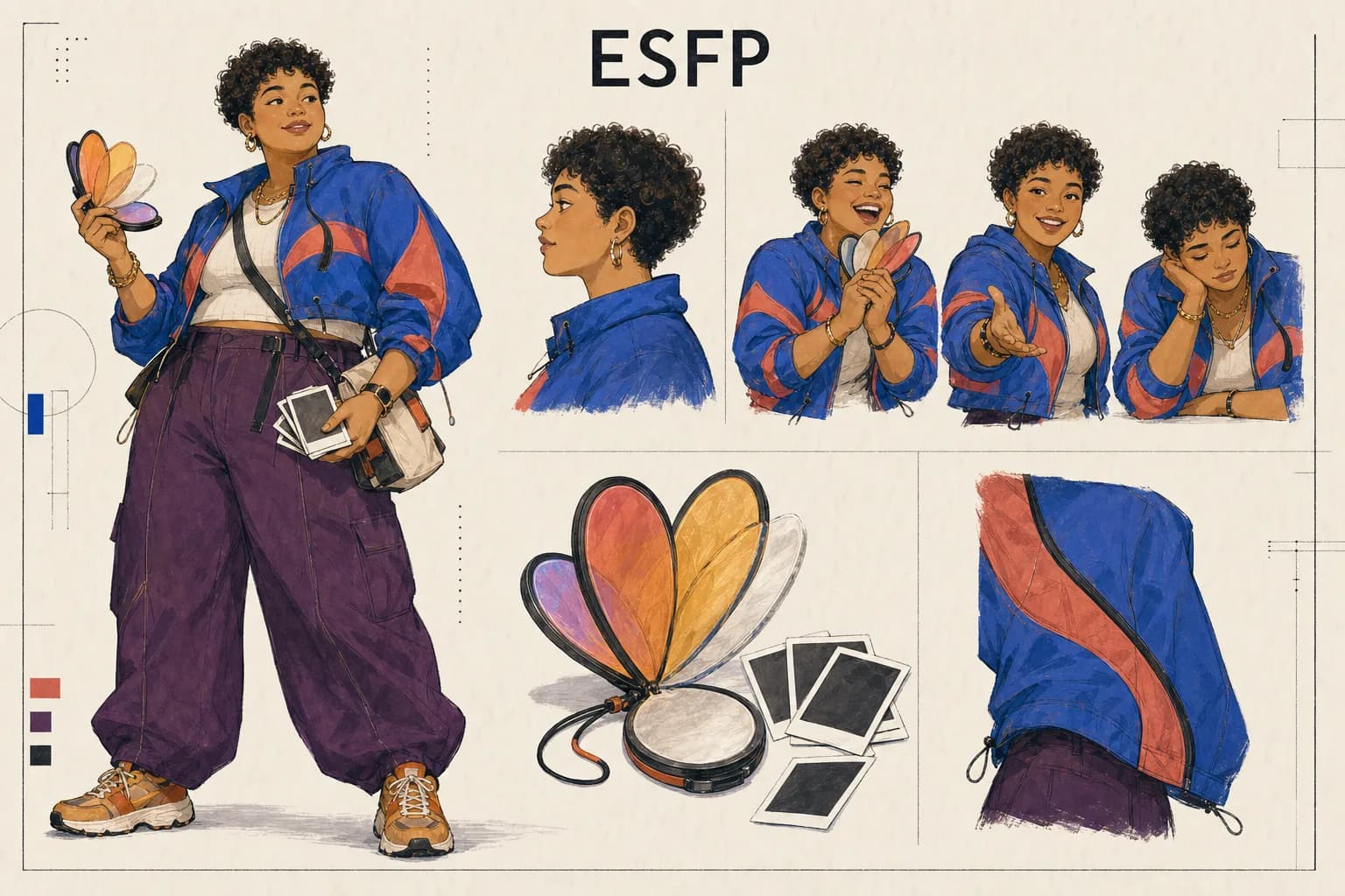 ESFP original PersonaQuiz character study